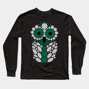 Silver and Green Owl Long Sleeve T-Shirt